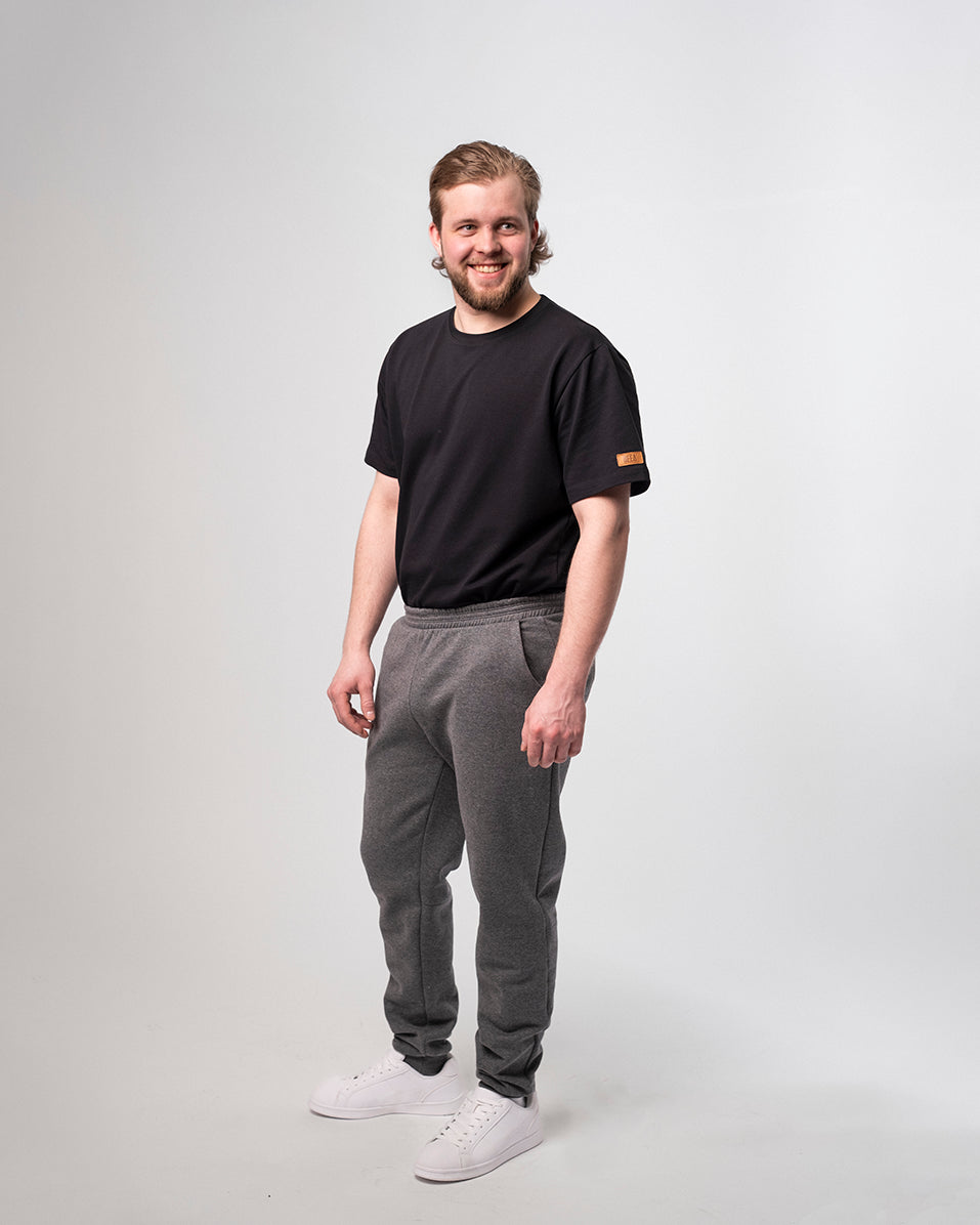 ARKI - miesten collegehousut, harmaa