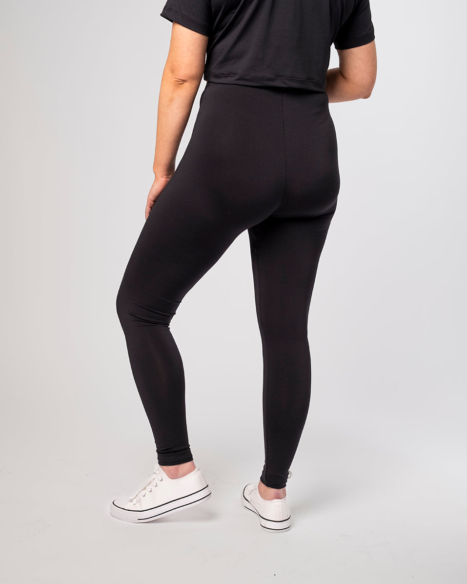 coolmax leggingsit musta - sopii mekkojen ja hameiden alle