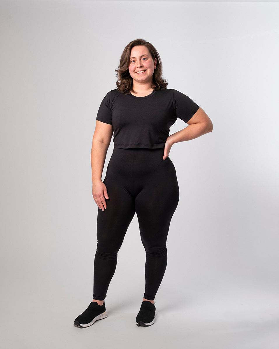 coolmax leggingsit musta - hengittävä ja siirtää kosteutta