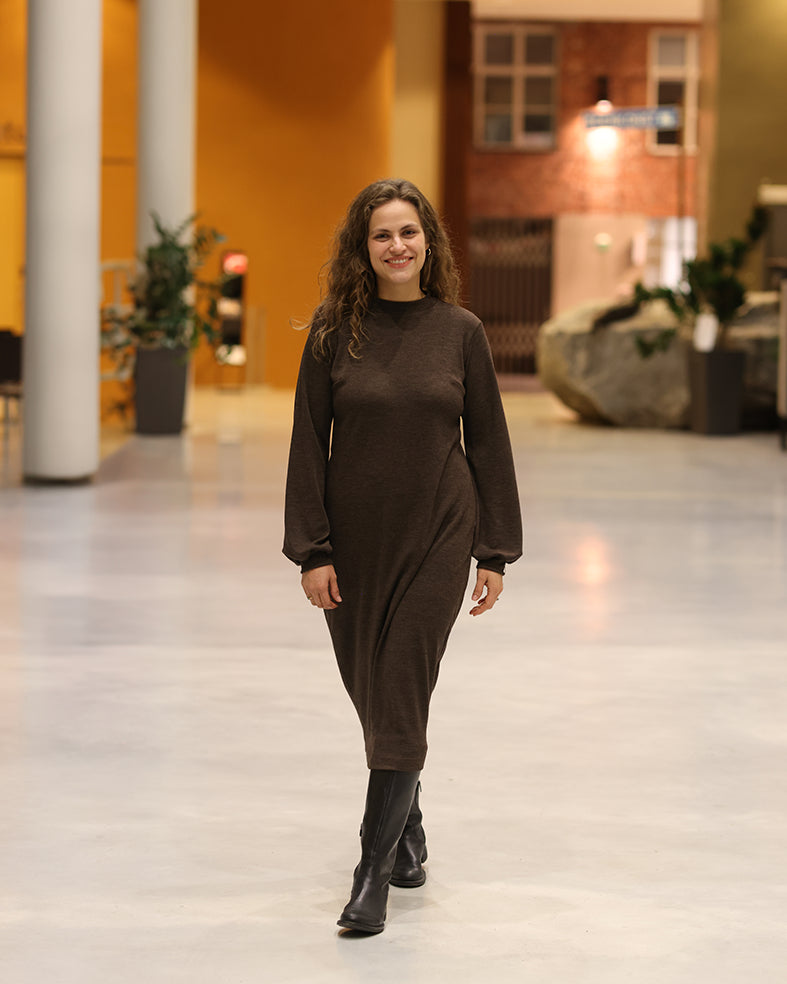 ELEGANSSI - MERINO DRESS MOCHA