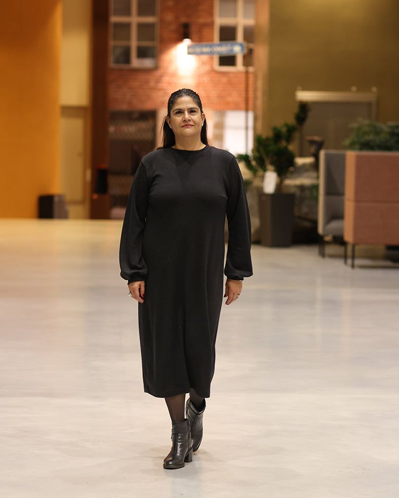 ELEGANSSI - MERINOVILLAMEKKO MUSTA