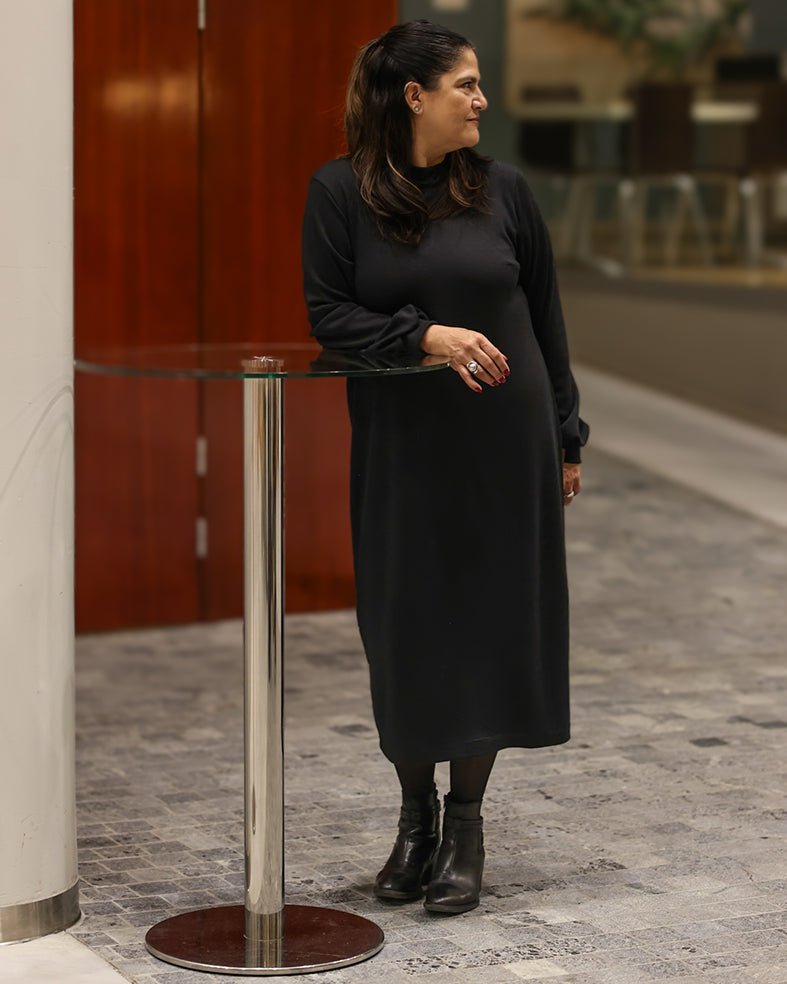 ELEGANSSI - MERINOVILLAMEKKO MUSTA