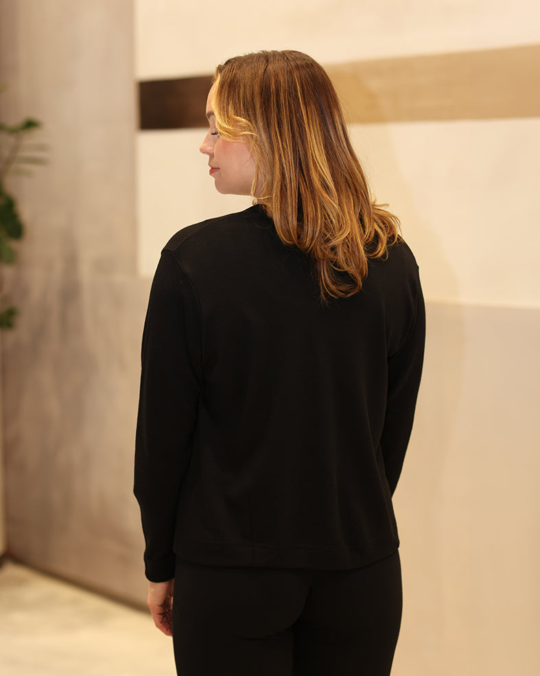 LEMPI - MERINO CARDIGAN, DARK GRAY