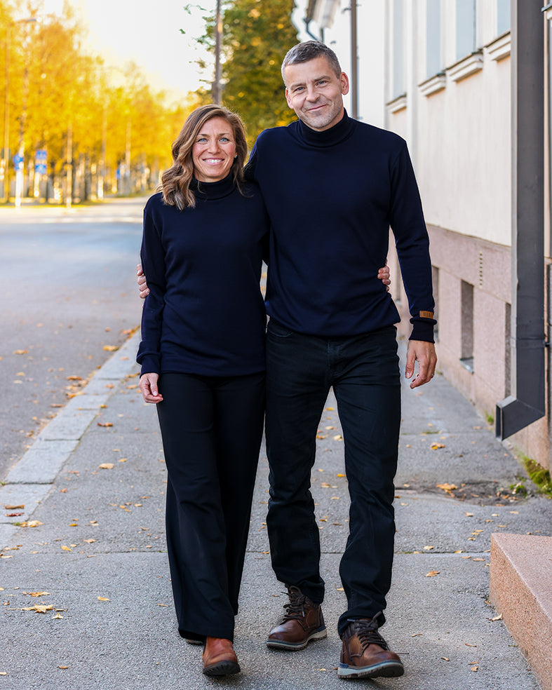 VARMA - MERINO POLO UNISEX, FOREST GREEN