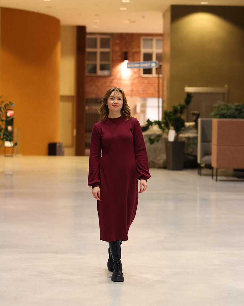 ELEGANSSI - MERINO DRESS WINE